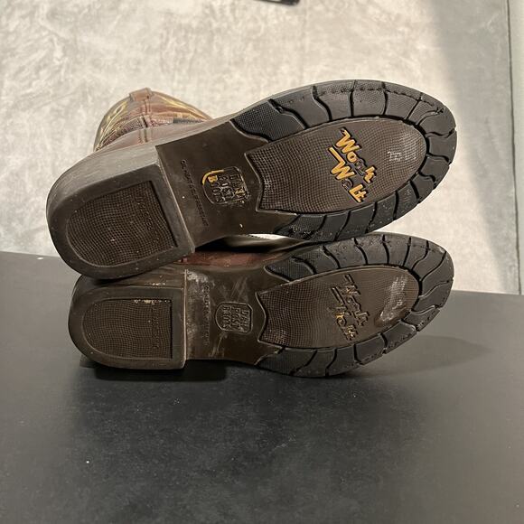 Dan Post Work Welt Boots Men's 9.5 D Brown Leather Western Work Boots - Picture 7 of 10